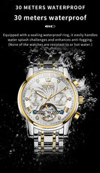 Reloj Mecánico Automático Tourbillon Esqueleto | OLEVS 7088