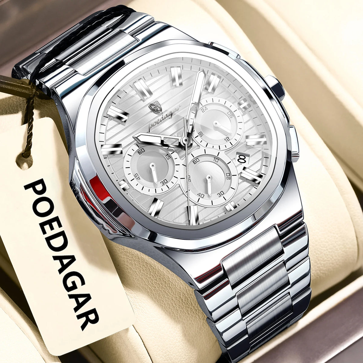 Cronógrafo Business con Fecha — Reloj de Cuarzo para Hombre | POEDAGAR