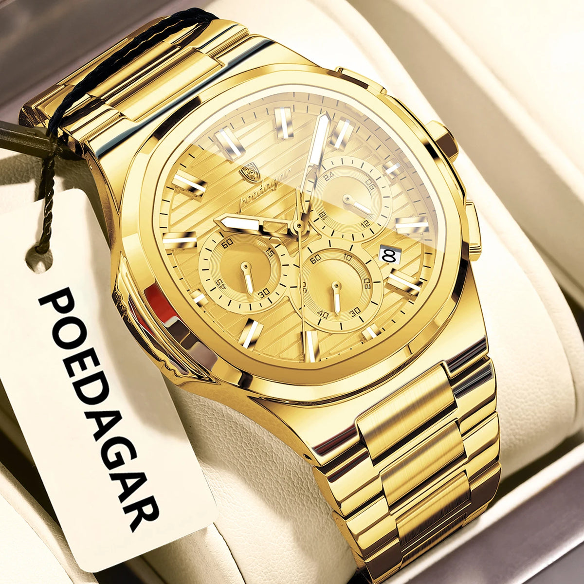 Cronógrafo Business con Fecha — Reloj de Cuarzo para Hombre | POEDAGAR