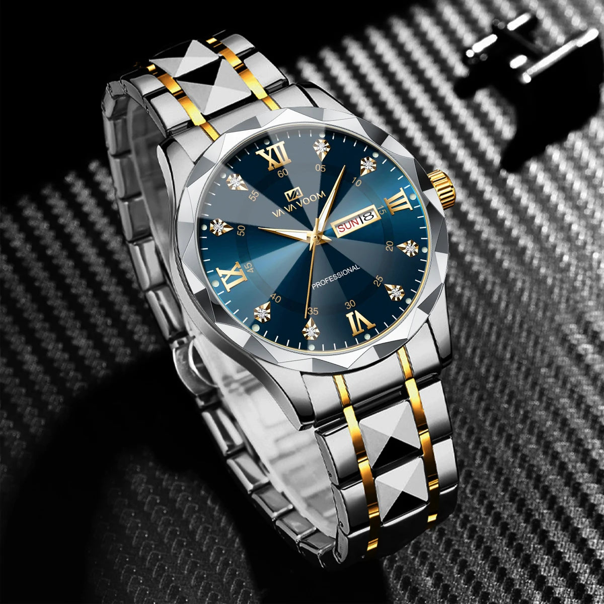 Doble Calendario 41 mm — Reloj de Cuarzo para Hombre | VA VA VOOM