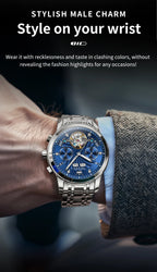 Reloj Mecánico Automático Tourbillon Esqueleto | OLEVS 7088