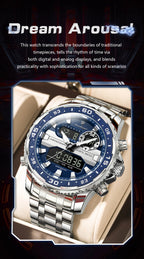 Analógico-Digital Dual Time — Reloj de Cuarzo para Hombre | POEDAGAR