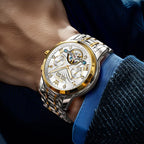 Reloj Mecánico Automático Tourbillon Esqueleto | OLEVS 7088