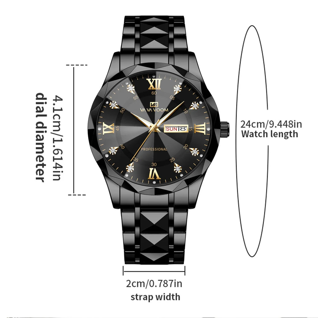 Doble Calendario 41 mm — Reloj de Cuarzo para Hombre | VA VA VOOM