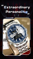 Analógico-Digital Dual Time — Reloj de Cuarzo para Hombre | POEDAGAR