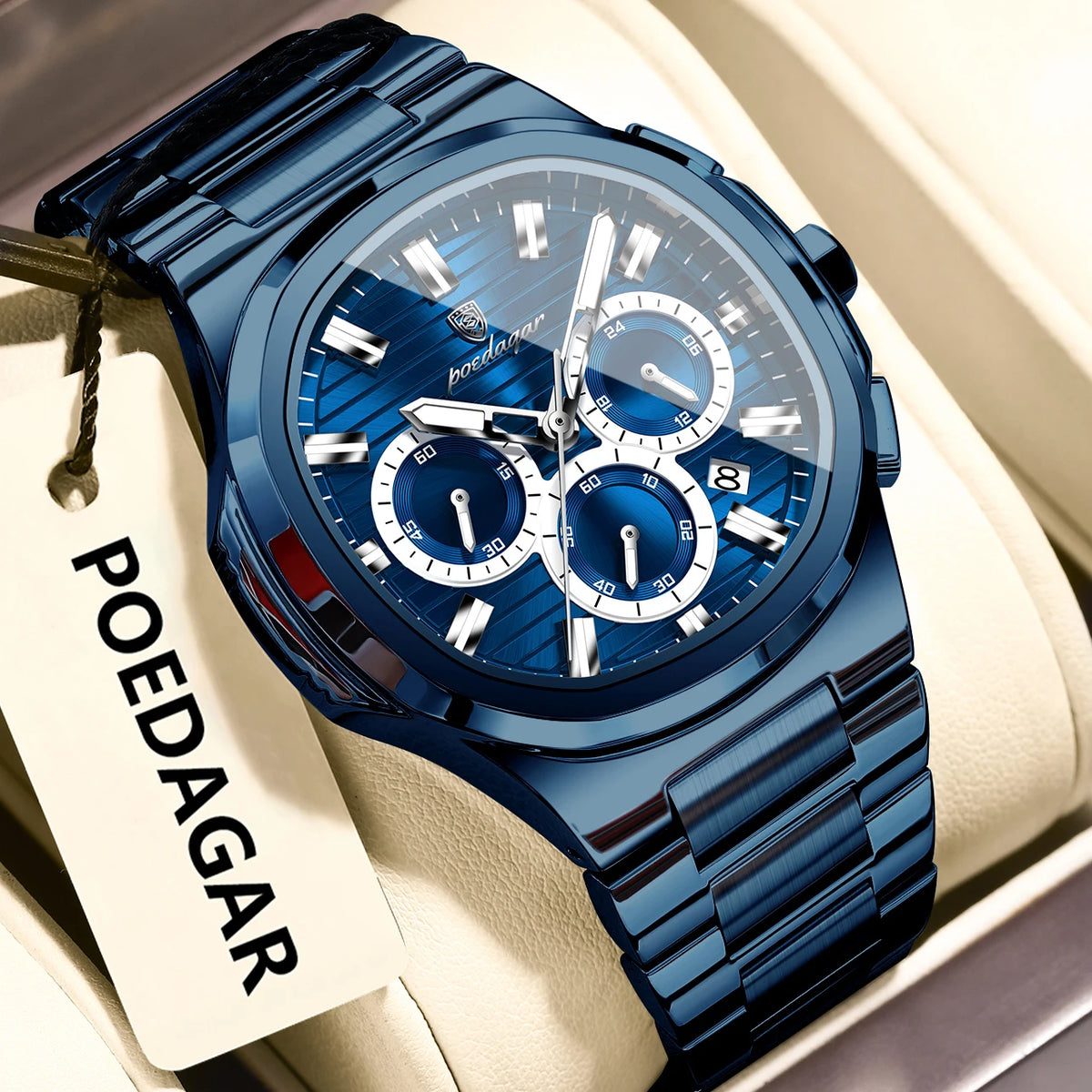 Cronógrafo Business con Fecha — Reloj de Cuarzo para Hombre | POEDAGAR