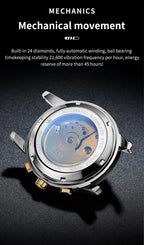 Reloj Mecánico Automático Tourbillon Esqueleto | OLEVS 7088