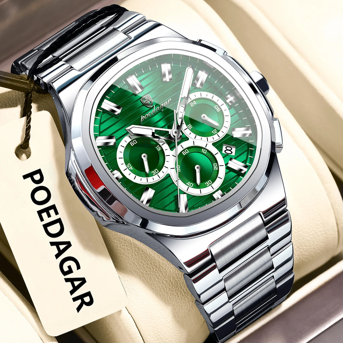 Cronógrafo Business con Fecha — Reloj de Cuarzo para Hombre | POEDAGAR