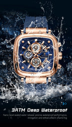 Cronógrafo Deportivo Cuadrado — Reloj de Cuarzo para Hombre | POEDAGAR