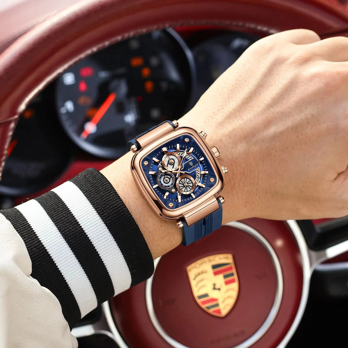 Cronógrafo Deportivo Cuadrado — Reloj de Cuarzo para Hombre | POEDAGAR