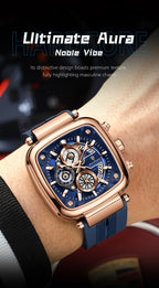 Cronógrafo Deportivo Cuadrado — Reloj de Cuarzo para Hombre | POEDAGAR