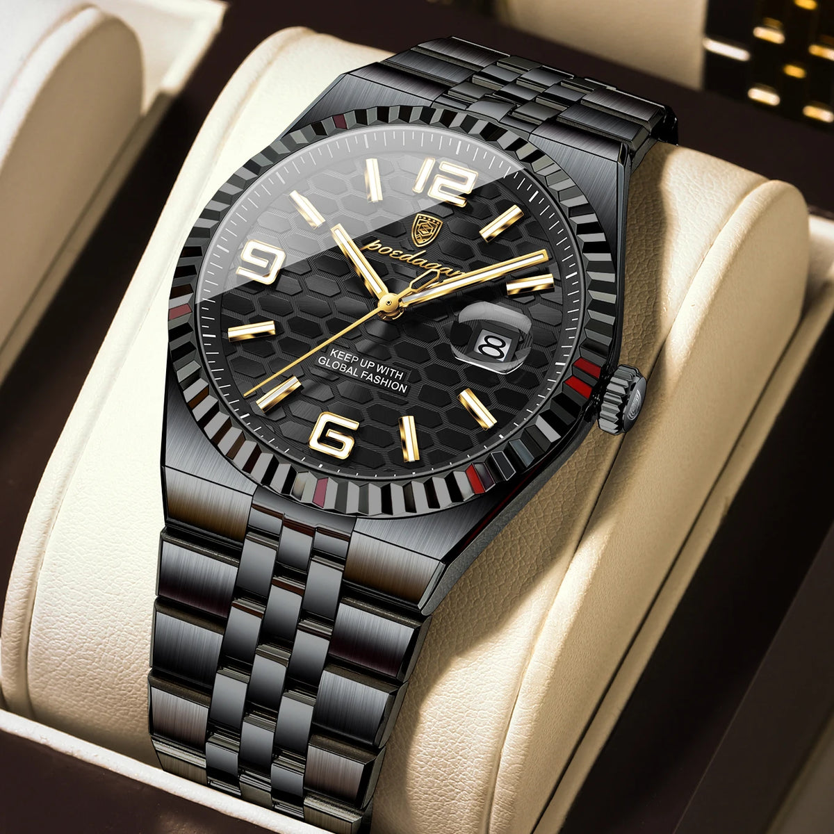 Clásico con Fecha — Reloj de Cuarzo para Hombre | POEDAGAR