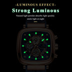 Cronógrafo Deportivo Cuadrado — Reloj de Cuarzo para Hombre | POEDAGAR