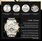 Reloj Mecánico Automático Tourbillon Esqueleto | OLEVS 7088