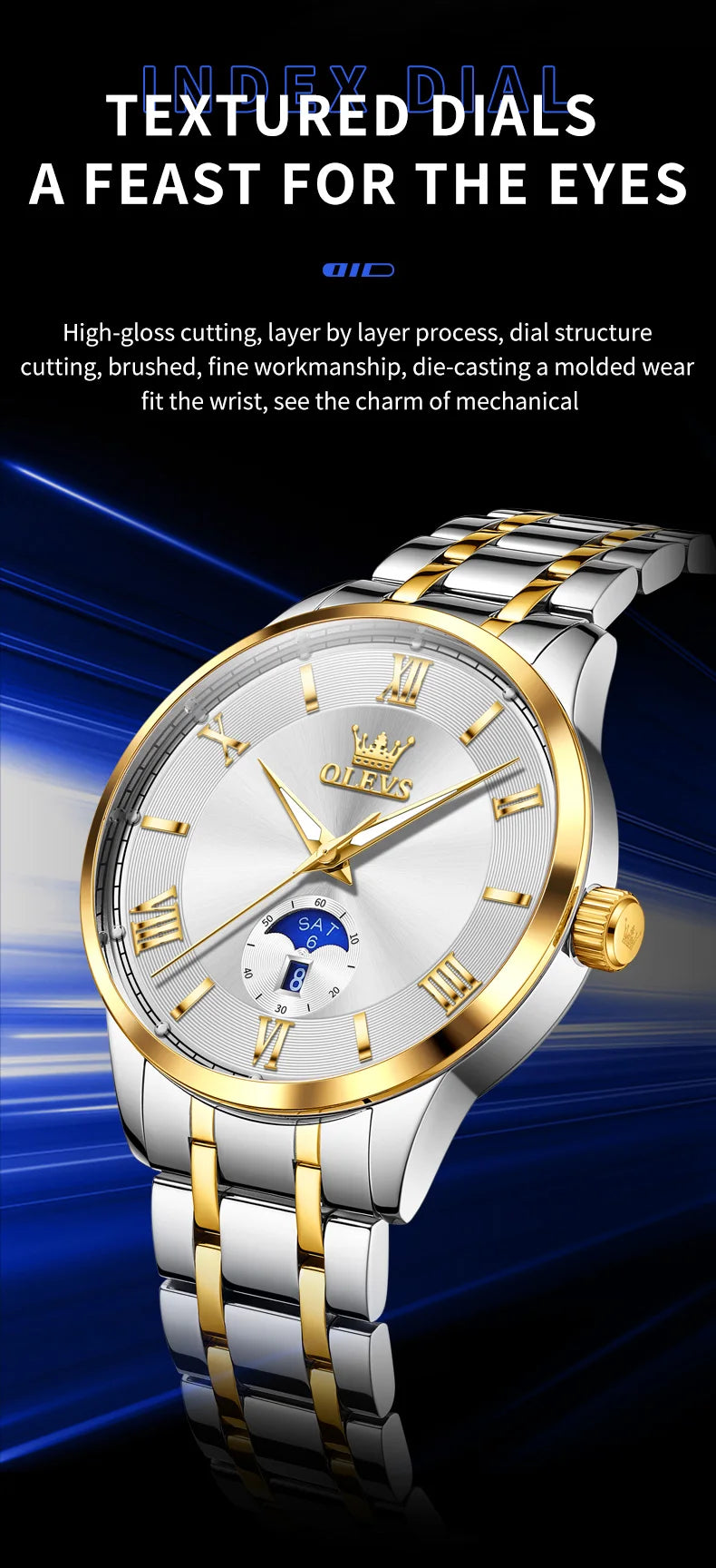 Día y Fecha — Reloj de Cuarzo para Hombre | OLEVS