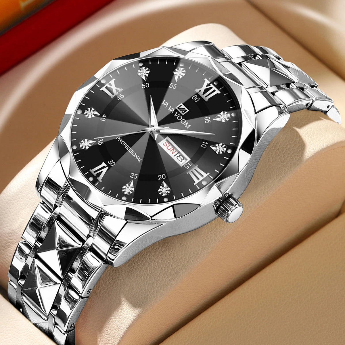 Doble Calendario 41 mm — Reloj de Cuarzo para Hombre | VA VA VOOM