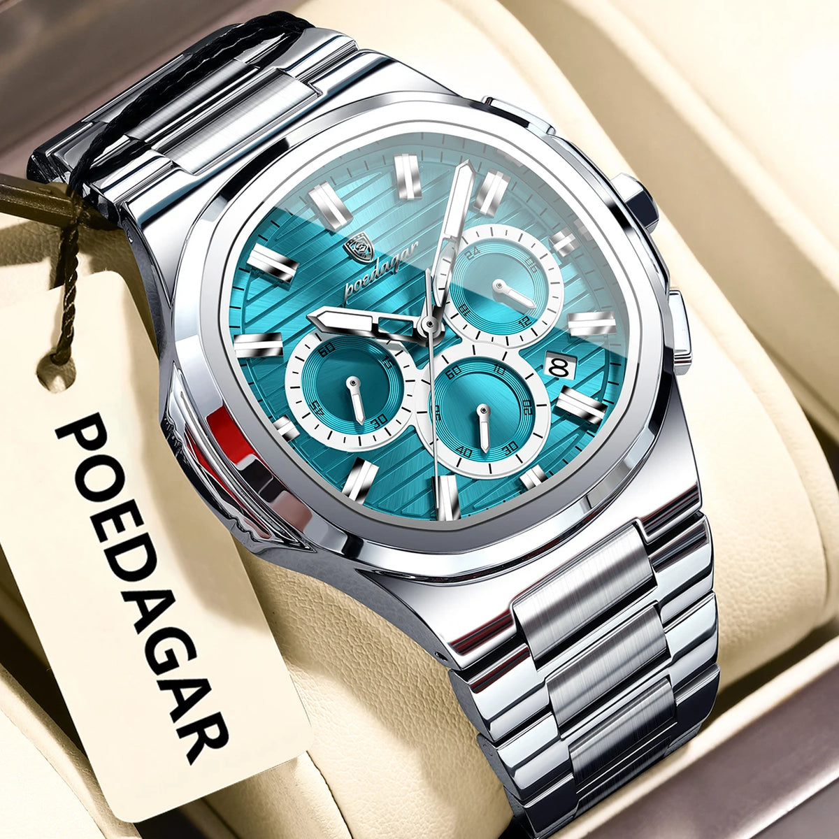 Cronógrafo Business con Fecha — Reloj de Cuarzo para Hombre | POEDAGAR
