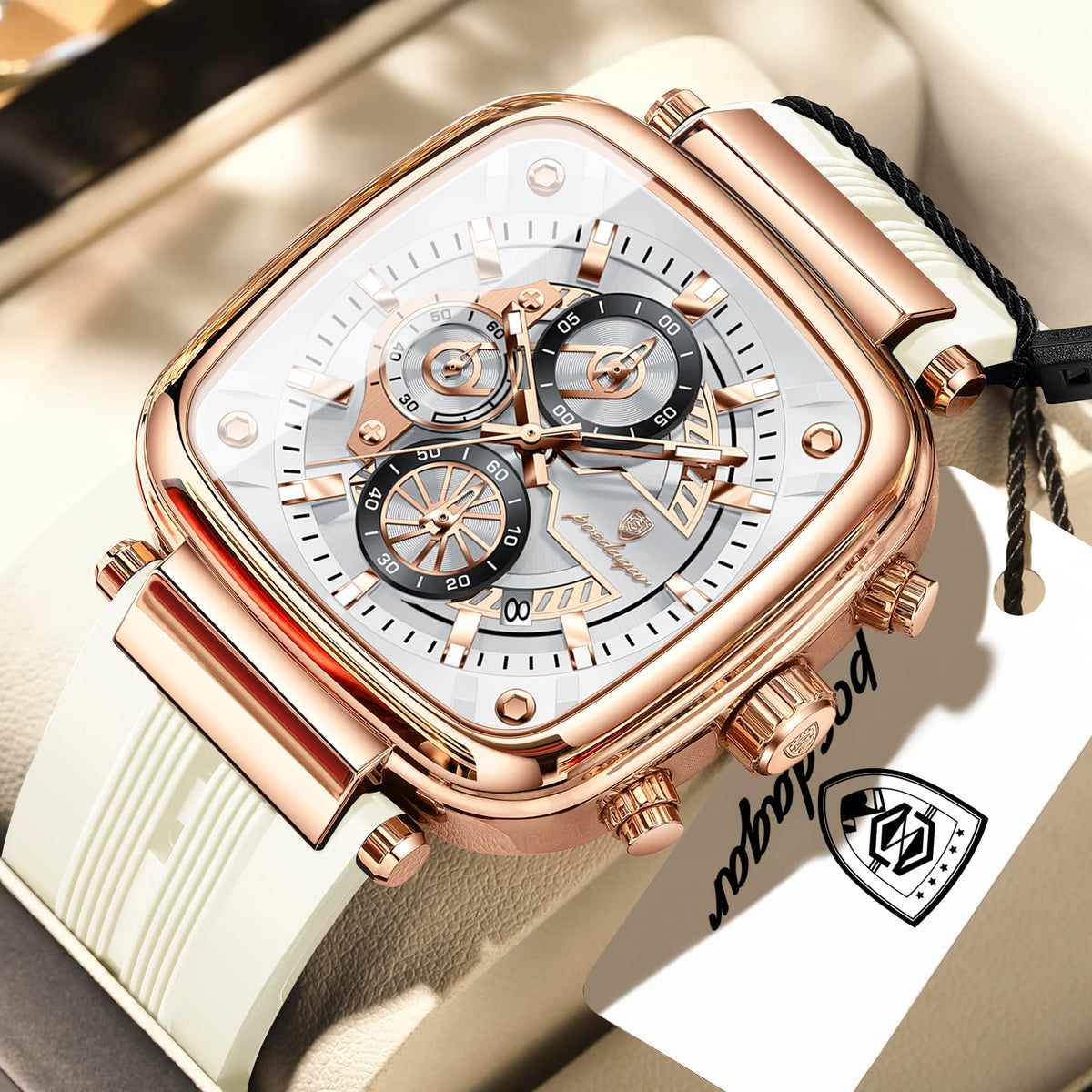 Cronógrafo Deportivo Cuadrado — Reloj de Cuarzo para Hombre | POEDAGAR