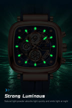 Cronógrafo Deportivo Cuadrado — Reloj de Cuarzo para Hombre | POEDAGAR