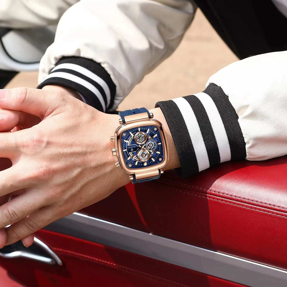 Cronógrafo Deportivo Cuadrado — Reloj de Cuarzo para Hombre | POEDAGAR