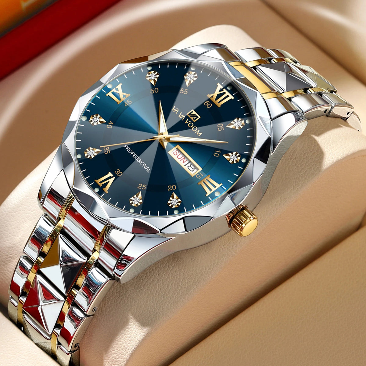 Doble Calendario 41 mm — Reloj de Cuarzo para Hombre | VA VA VOOM