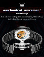 Reloj Mecánico de Cuerda Manual Esqueleto | OLEVS 6722
