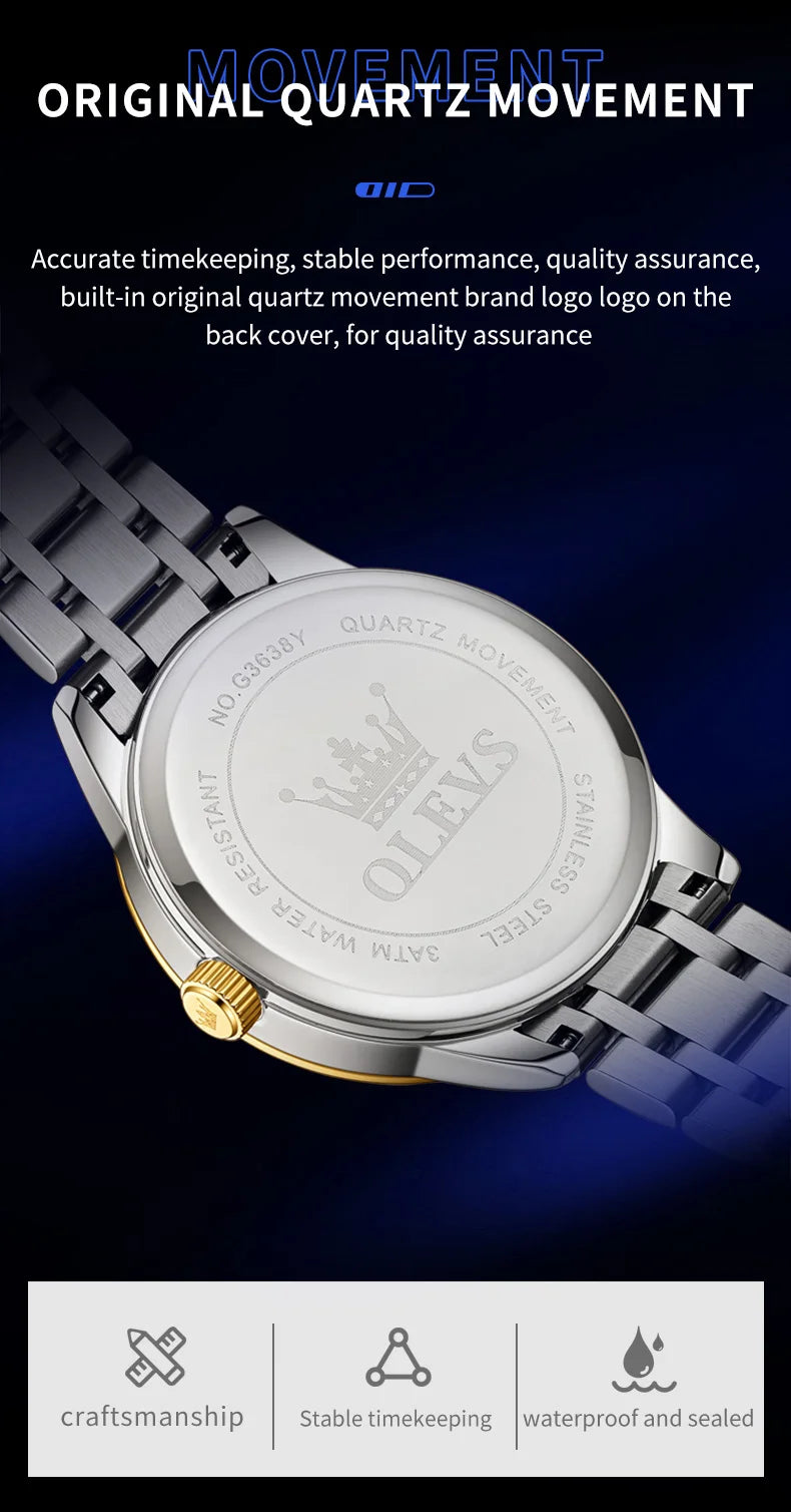 Día y Fecha — Reloj de Cuarzo para Hombre | OLEVS