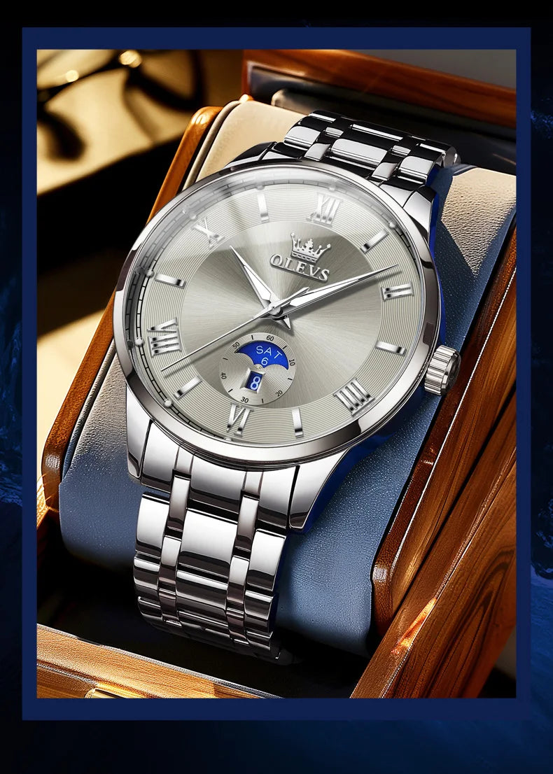 Día y Fecha — Reloj de Cuarzo para Hombre | OLEVS