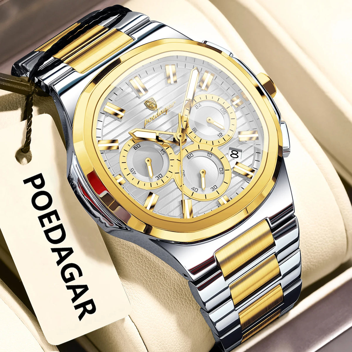 Cronógrafo Business con Fecha — Reloj de Cuarzo para Hombre | POEDAGAR