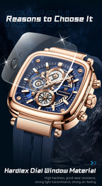 Cronógrafo Deportivo Cuadrado — Reloj de Cuarzo para Hombre | POEDAGAR