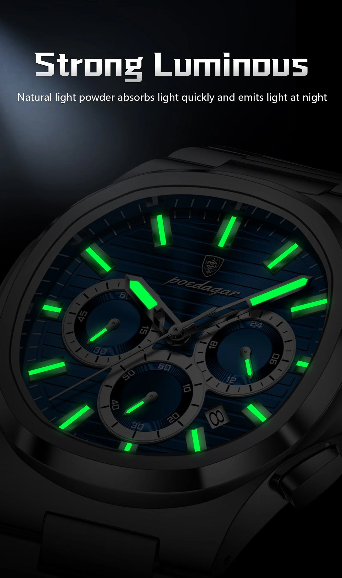 Cronógrafo Business con Fecha — Reloj de Cuarzo para Hombre | POEDAGAR