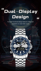 Analógico-Digital Dual Time — Reloj de Cuarzo para Hombre | POEDAGAR