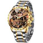 Fase Lunar y Esfera Multifunción — Reloj de Cuarzo para Hombre | BINBOND 7741