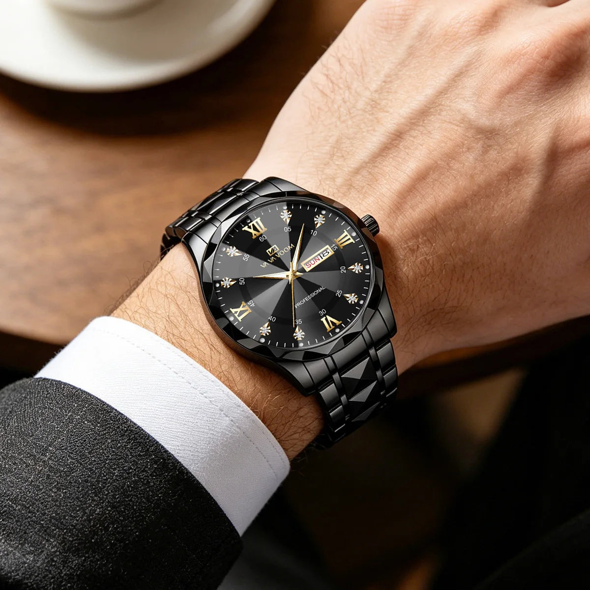Doble Calendario 41 mm — Reloj de Cuarzo para Hombre | VA VA VOOM