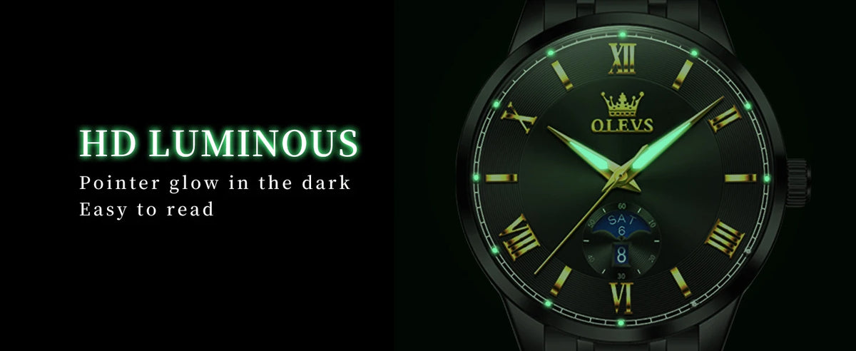Día y Fecha — Reloj de Cuarzo para Hombre | OLEVS