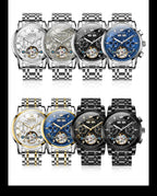 Reloj Mecánico Automático Tourbillon Esqueleto | OLEVS 7088
