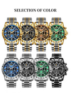 Fase Lunar y Esfera Multifunción — Reloj de Cuarzo para Hombre | BINBOND 7741