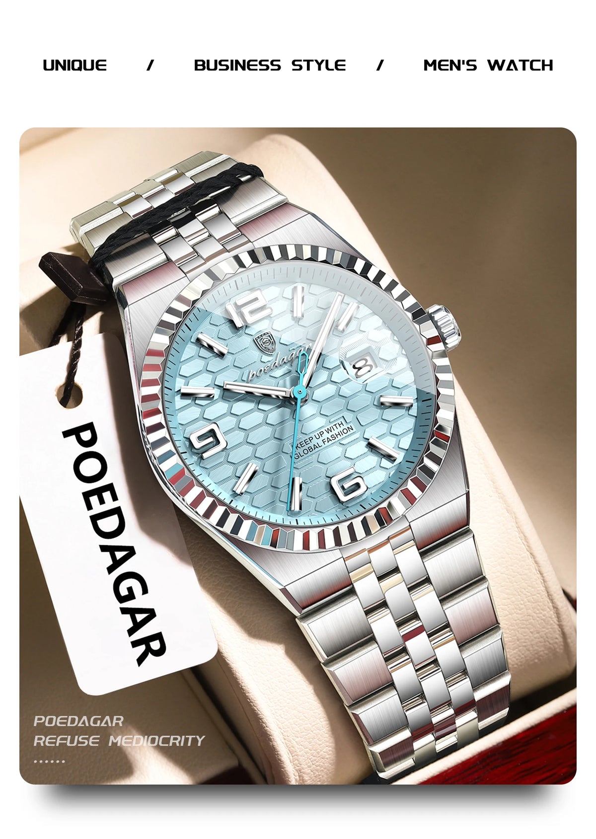 Clásico con Fecha — Reloj de Cuarzo para Hombre | POEDAGAR