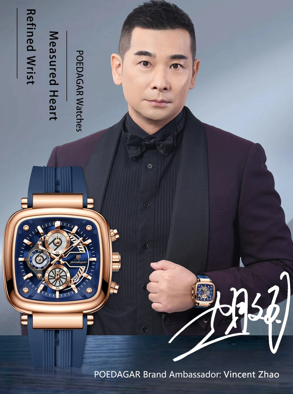 Cronógrafo Deportivo Cuadrado — Reloj de Cuarzo para Hombre | POEDAGAR