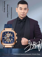 Cronógrafo Deportivo Cuadrado — Reloj de Cuarzo para Hombre | POEDAGAR